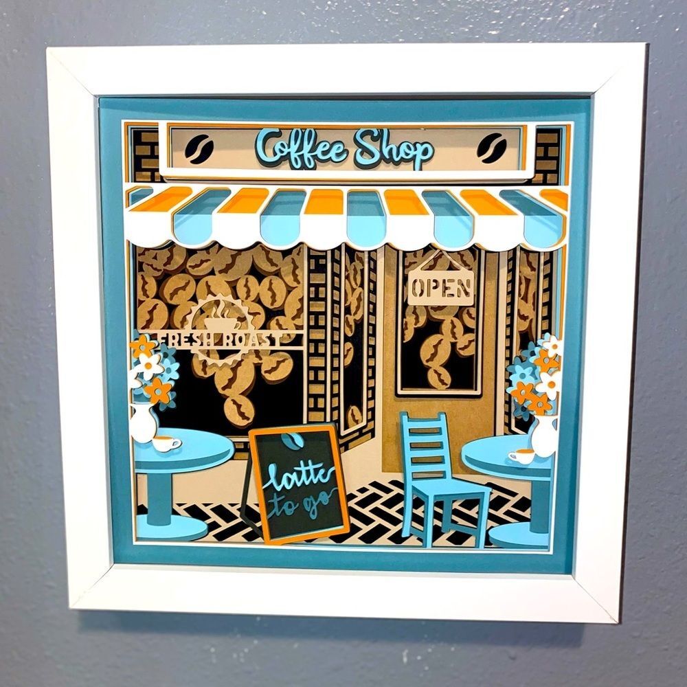 3D Coffee Shop Shadowbox - Picture 6 of 8